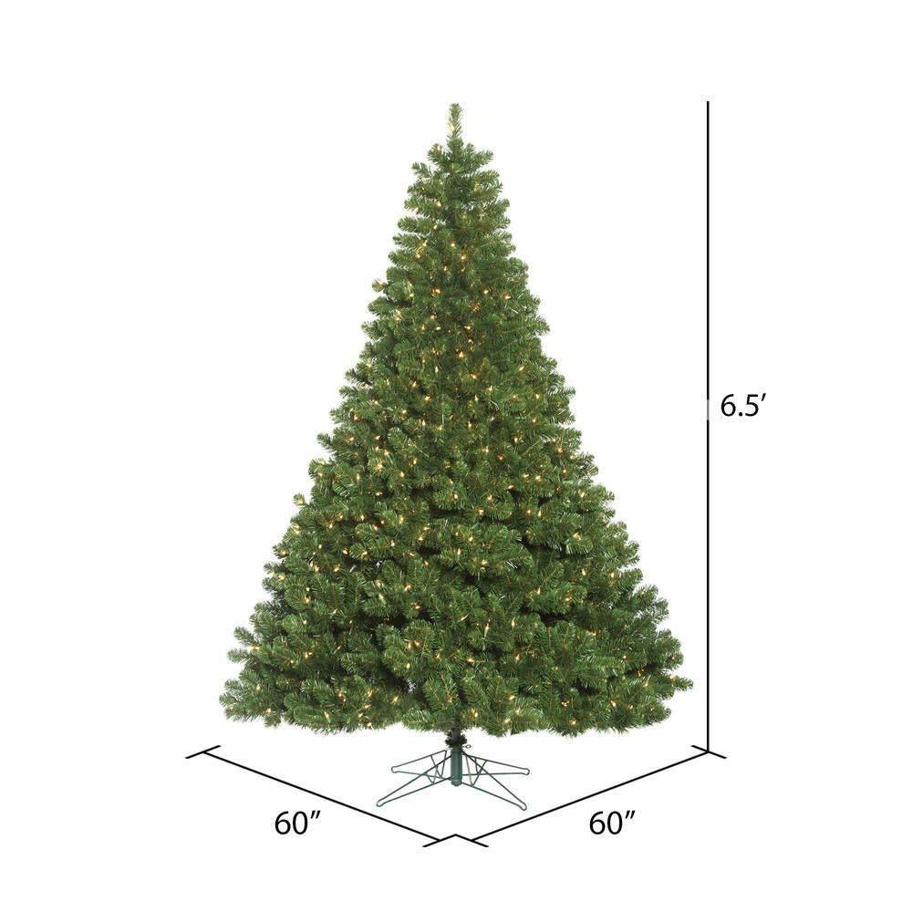 Vickerman 6.5' Oregon Fir Artificial Christmas Tree Clear Dura-lit Lights