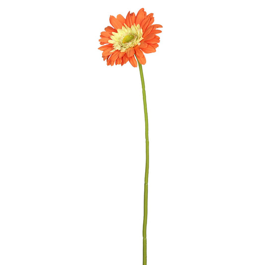 Vickerman 21" Artificial Orange Gerbera Daisy Stem 6 per Bag