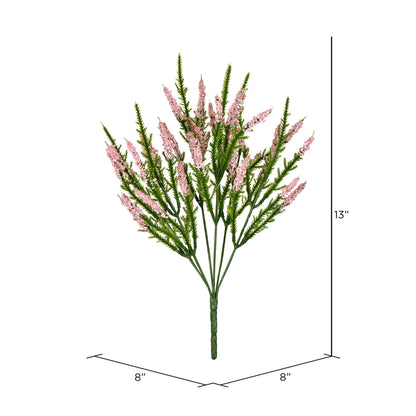 Vickerman 13" Artificial Pink Blazing Star Bush Pack of 3.