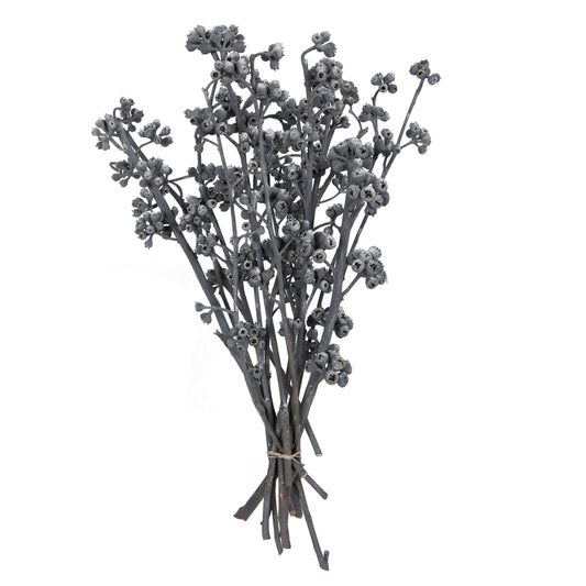 Vickerman Natural Botanicals 13" x 1-3" Red Gum Branch Gray Frosted 14 stems per unit