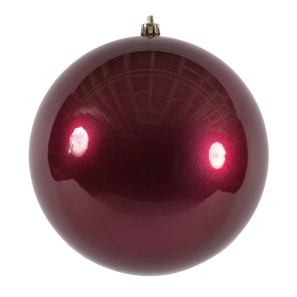 Vickerman 4.75" Berry Red Candy Ball Ornament 4 per Bag