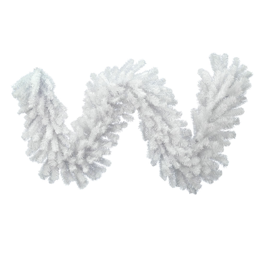 Vickerman 9' Crystal White Spruce Artificial Christmas Garland Unlit