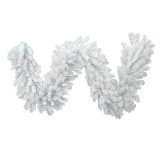 Vickerman 9' Crystal White Spruce Artificial Christmas Garland Unlit