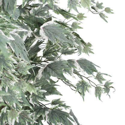 Vickerman 4' Artificial Silver Maple Bush Black Plastic Pot.