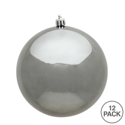 Vickerman 2.75" Pewter Shiny Ball Ornament 12 per Bag