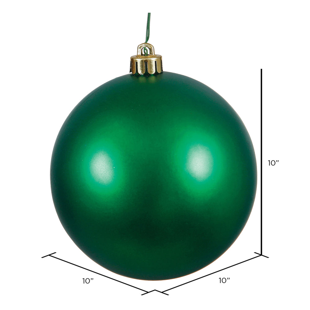 Vickerman 10" Emerald Matte Ball Ornament