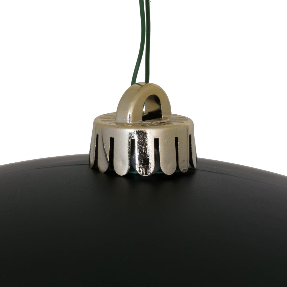 Vickerman 12" Midnight Green Matte Ball Ornament