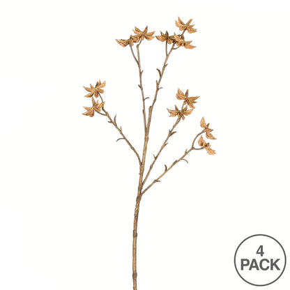 Vickerman 24" Artificial Beige Illicum Verum Spray. Includes 4 sprays per pack.