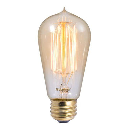 BULBRITE INCANDESCENT ST18 MEDIUM SCREW (E26) 40W DIMMABLE NOSTALGIC LIGHT BULB 2200K/AMBER 4PK (134019)