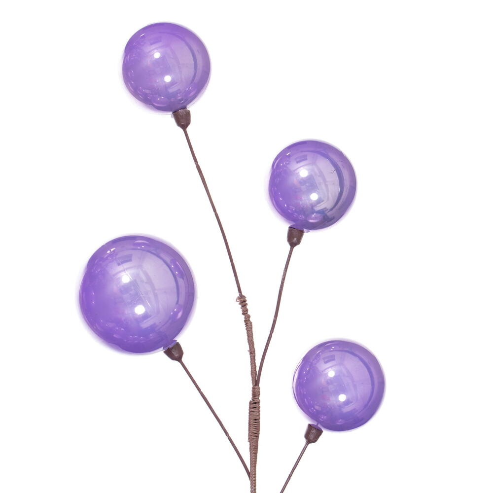 Vickerman 10' Lavender Pearl Branch Ball Wire Garland.