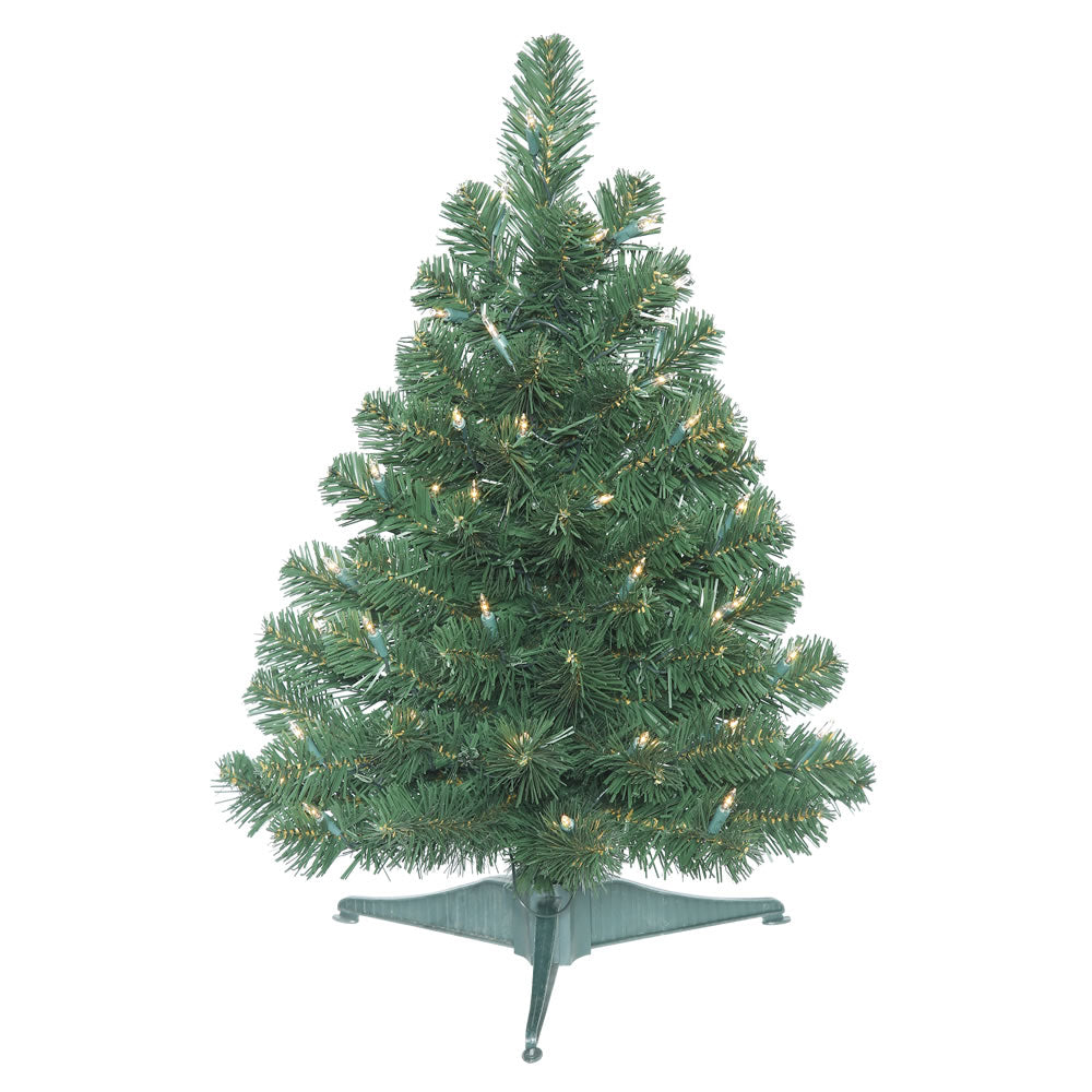 Vickerman 26" Oregon Fir Artificial Christmas Tree Clear Dura-lit Lights