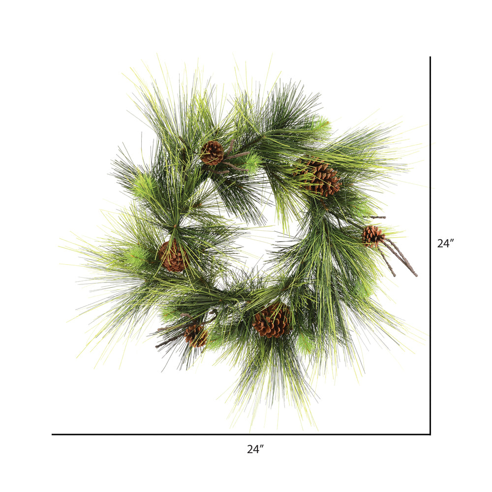 Vickerman 24" Boulder Pine Artificial Christmas Wreath Unlit