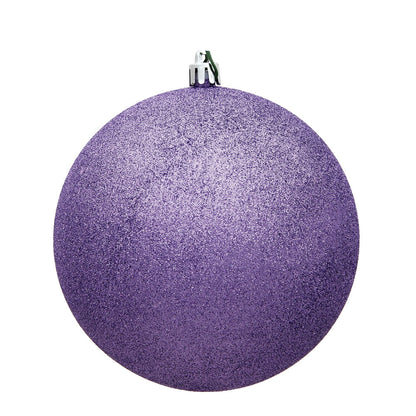 Vickerman 4.75" Lavender Glitter Ball Ornament 4 per Bag