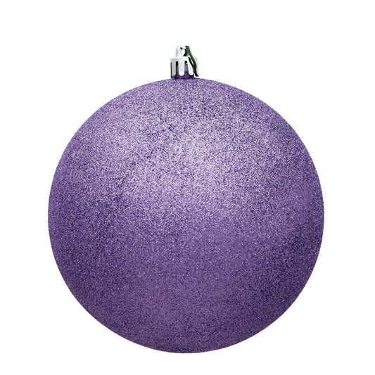 Vickerman 4.75" Lavender Glitter Ball Ornament 4 per Bag