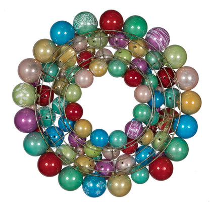 Vickerman 24" Pearlized Multi Assorted Ornament Wreath