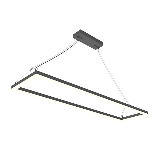 Westgate Suspended Frame Fixture 1X4 Tunable 40/50/60W 30/35/40K 0-10V 7000 Lumens, Bk, Commercial Indoor Lighting, 40W/50W/60W, 7000 Lumens, 30K/35K/40K, Black Finish, 0~10V Dimmable