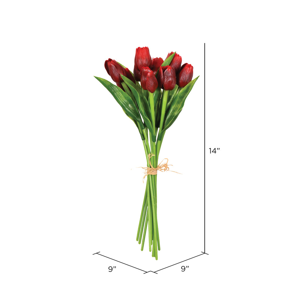 Vickerman 14" Artificial Red Tulip Bundle 2 per pack