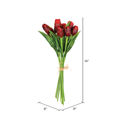 Vickerman 14" Artificial Red Tulip Bundle 2 per pack