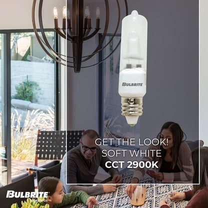 BULBRITE HALOGEN T4 MINI-CANDELABRA SCREW (E11) 50W DIMMABLE LIGHT BULB 2900K/SOFT WHITE 5PK (610052)