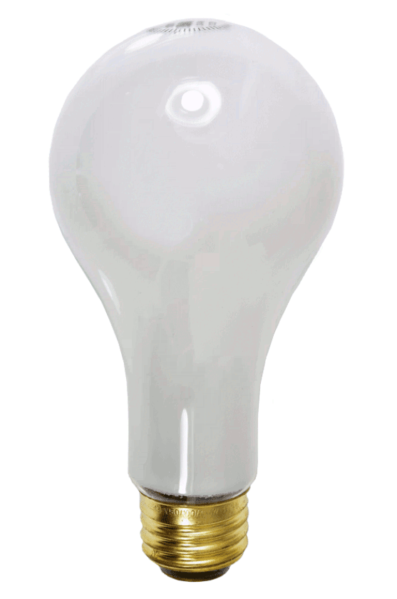 Damar Incandescent Light Bulb 75 watt - 130 volt - A21 - Medium Screw (E26) Base - Frosted - Rough Service