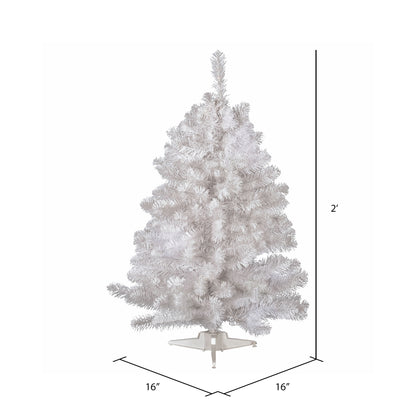 Vickerman 2' Crystal White Spruce Artificial Christmas Tree Unlit