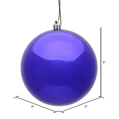 Vickerman 8" Purple Shiny Ball Ornament