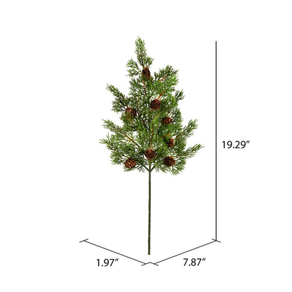 Vickerman 19.5" x 15 Cypress Artificial Christmas Spray. Includes 3 sprays per pack.