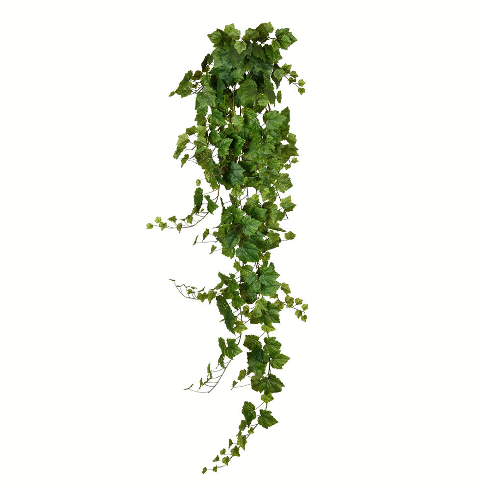 Vickerman 6' Artificial Green Grape Leaf Ivy Hanging Bush.