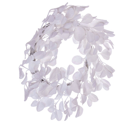 Vickerman 24" White Artificial Dogwood Snowy Wreath
