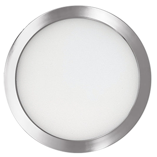 Bulbrite 773602 5 in. Round 10.3-Watt 3000K LED Flush Mount Light, 850 Lumens, Nickel