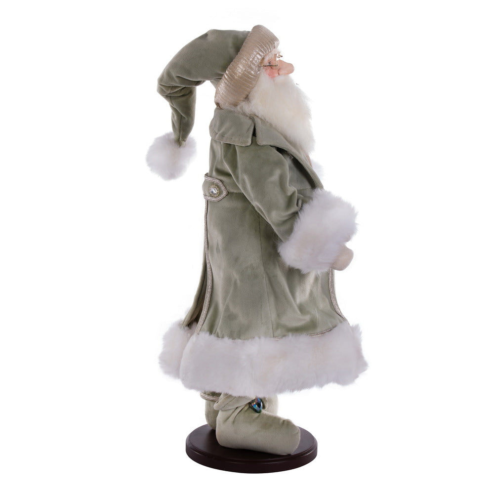 Vickerman 17" Jewel-Tide Greetings Collection Santa Doll with Stand