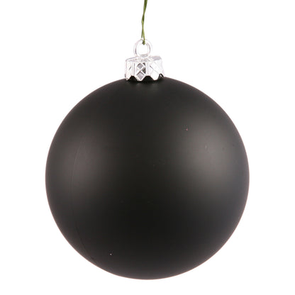 Vickerman 12" Black Matte Ball Ornament