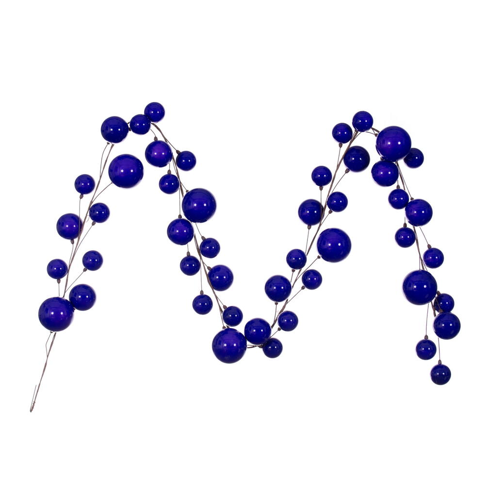 Vickerman 10' Purple Pearl Branch Ball Wire Garland.