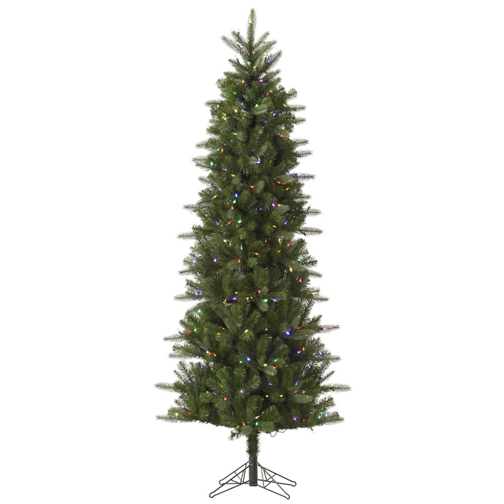 Vickerman 6.5' Carolina Pencil Spruce Artificial Christmas Tree Multi-Colored Dura-Lit®LED Lights