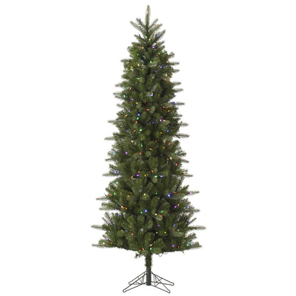 Vickerman 6.5' Carolina Pencil Spruce Artificial Christmas Tree Multi-Colored Dura-Lit®LED Lights