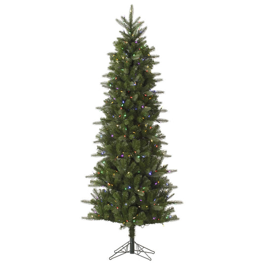 Vickerman 6.5' Carolina Pencil Spruce Artificial Christmas Tree Multi-Colored Dura-Lit®LED Lights