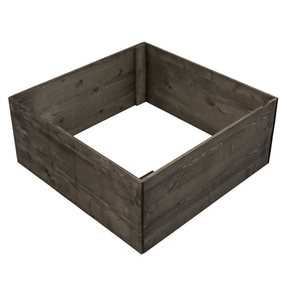 Vickerman 21" x 9" Gray Square Wooden Knock down Tree Collar