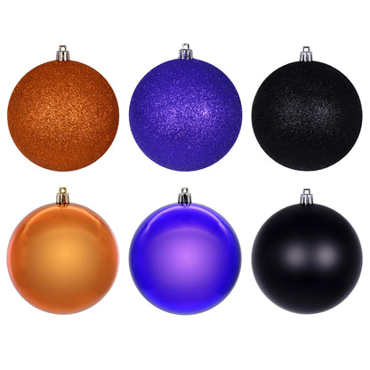 Vickerman 3" Purple Orange and Black Ornament Assortment 12 per box.