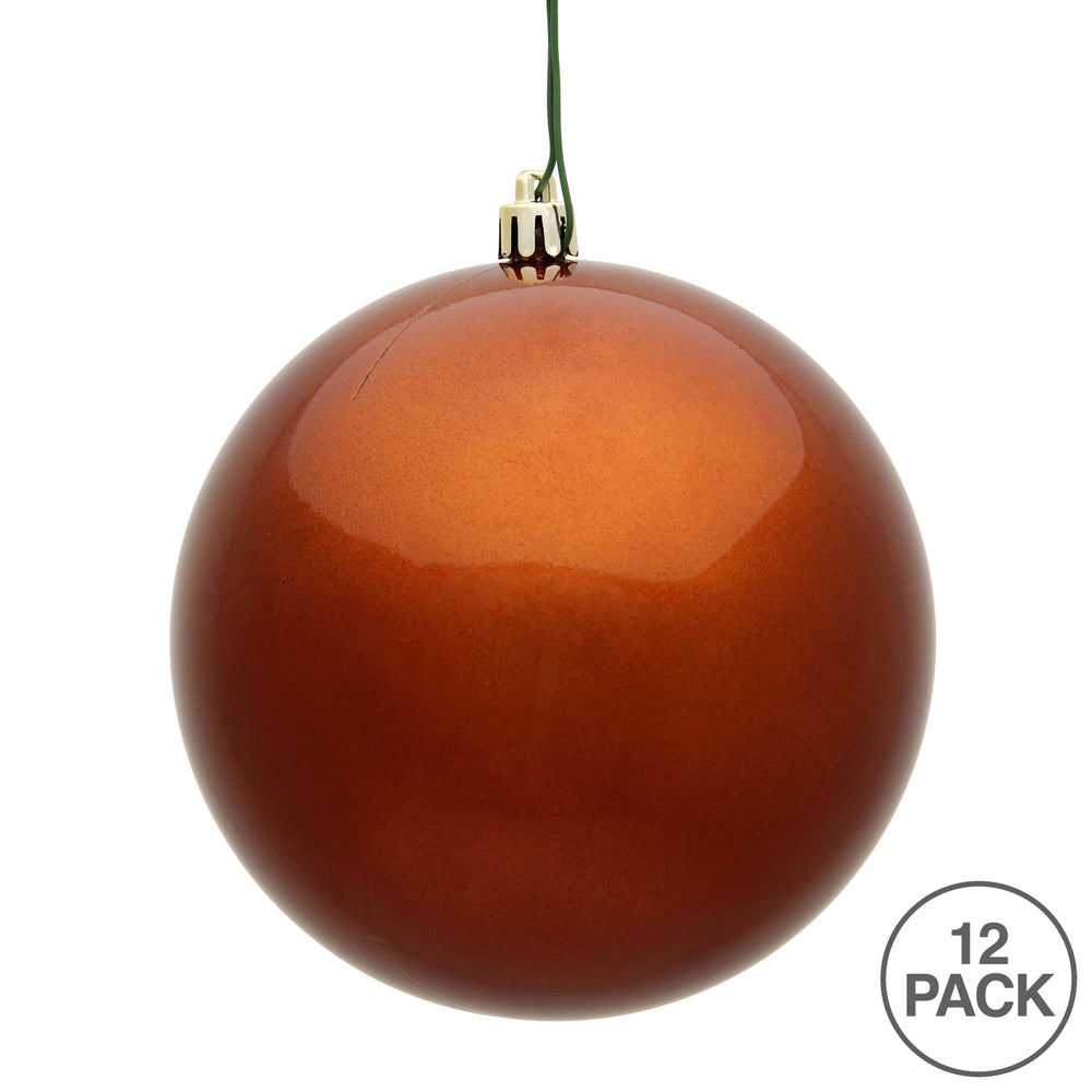 Vickerman 3" Copper Candy Ball Ornament 12 per Bag