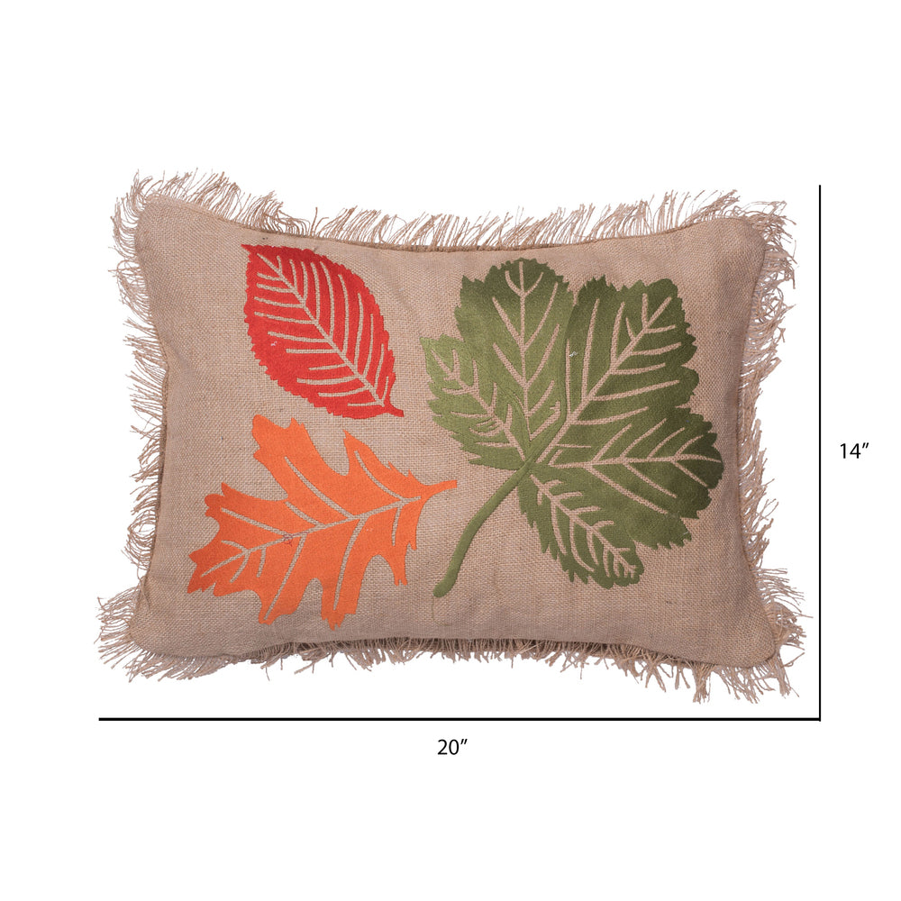 Vickerman Decorative 18" x 18" Harvest Leaves Pillow