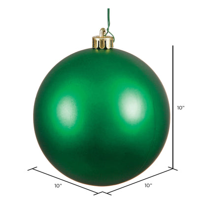 Vickerman 10" Green Matte Ball Ornament