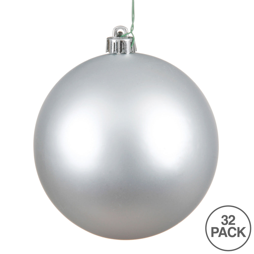 Vickerman 3" Silver Splendor Matte Ball Ornament 32 per Box