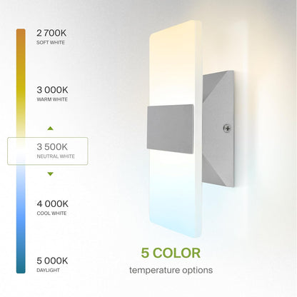 ASD Lighting LED Wall Sconce 10W 120V Triac 2700/3000/3500/4000/5000K Brushed Nickel ETL