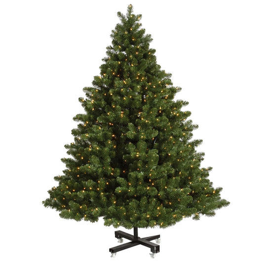 Vickerman 9' Grand Teton Artificial Christmas Tree  Single Mold Warm White LED Lights