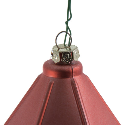 Vickerman 7" Coral Matte Lantern Christmas Ornament 4 per Bag