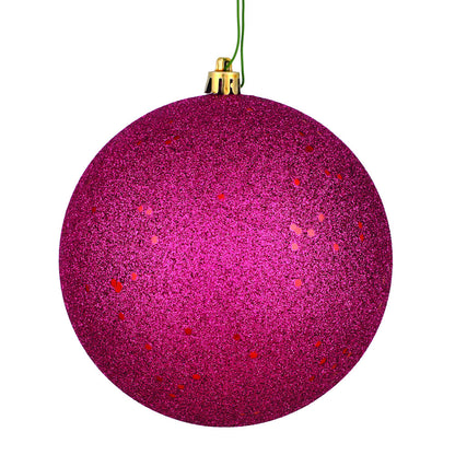 Vickerman 4" Berry Red Sequin Ball Ornament 6 per Bag