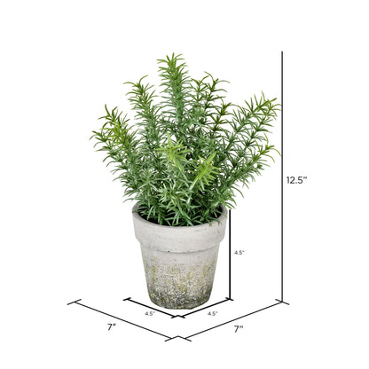 Vickerman 12.5“ Artificial Potted Green Plant.