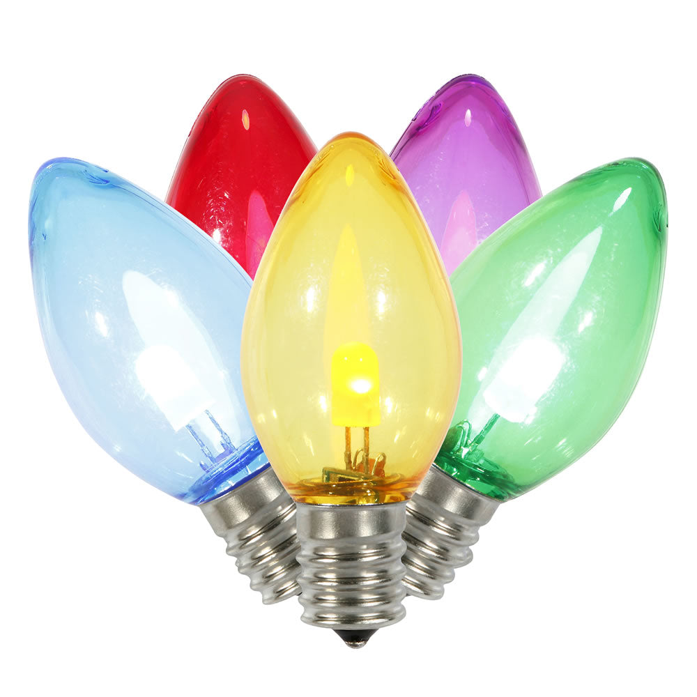 Vickerman C7 Transparent LED Multi-color Dimmable Bulb 25 Bulbs per bag