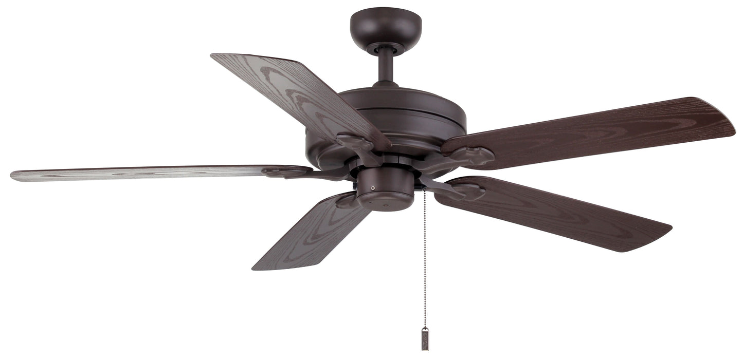 Wind River Fans Courtyard Outdoor Textured Brown 52 Inch Ceiling Fan, 3 Speed, 26 Watts, 120V