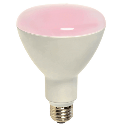 Damar BR30 LED Flood Light Bulb 13W 250 Lumen E26 Medium Base for Interior Home Decor Kitchen Recessed Can Light Bulbs 120V 120° Beam Angle White Finish Burns Intense Pink When Lit Pack of 2